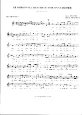 scarica la spartito per fisarmonica Ce soir on va chanter ce soir soir on va danser (Marche) in formato PDF