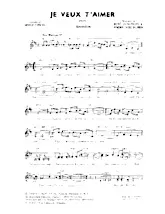 descargar la partitura para acordeón Je veux t'aimer (Fox) en formato PDF