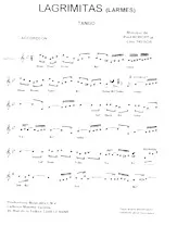 télécharger la partition d'accordéon Lagrimitas (Larmes) (Tango) au format PDF