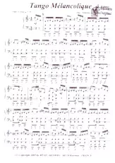 descargar la partitura para acordeón Tango mélancolique (1er accordéon) (Tango)  en formato PDF