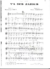 descargar la partitura para acordeón Y'a des zazous en formato PDF