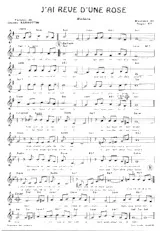 descargar la partitura para acordeón J'ai rêvé d'une rose (Boléro) en formato PDF