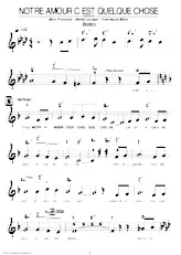 scarica la spartito per fisarmonica Notre amour c'est quelque chose (Boléro) in formato PDF