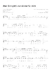 scarica la spartito per fisarmonica Aber Dich gibt's nur einmal für mich (Slow Rock) in formato PDF