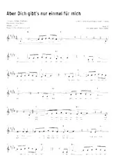 descargar la partitura para acordeón Aber Dich gibt's nur einmal für mich (Slow Rock) en formato PDF