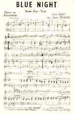 download the accordion score Blue night (Arrangement Jean Pâques) (Slow Fox Trot) in PDF format