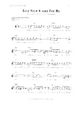 descargar la partitura para acordeón Save your kisses for me en formato PDF