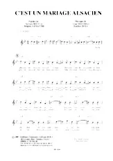 scarica la spartito per fisarmonica C'est un mariage Alsacien (Valse) in formato PDF