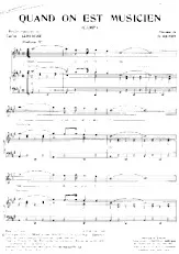 scarica la spartito per fisarmonica Quand on est musicien (Camp) in formato PDF