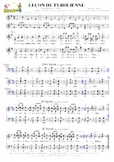 descargar la partitura para acordeón Leçon de Tyrolienne (Animation Jeu chanté) en formato PDF