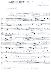 descargar la partitura para acordeón Menuet N°1 en formato PDF