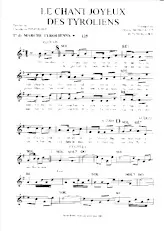 descargar la partitura para acordeón Le chant joyeux des Tyroliens (Marche Tyrolienne) en formato PDF