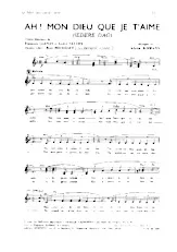 descargar la partitura para acordeón Ah Mon dieu que je t'aime (Iedere Dag) en formato PDF