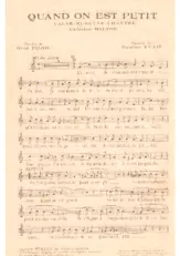 scarica la spartito per fisarmonica Quand on est petit (Valse Musette Chantée) in formato PDF