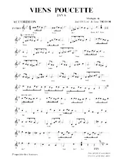 download the accordion score Viens Poucette (Java) in PDF format