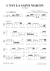 télécharger la partition d'accordéon C'est la Saint Martin (Tango) au format PDF