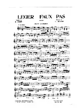 scarica la spartito per fisarmonica Léger faux pas (Baïao) in formato PDF