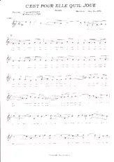scarica la spartito per fisarmonica C'est pour elle qu'il joue (Boléro Chanté) in formato PDF