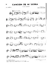 télécharger la partition d'accordéon Cancion de mi sierra (Paso Doble) au format PDF