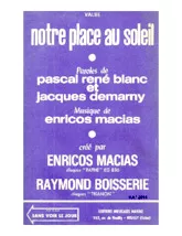 scarica la spartito per fisarmonica Notre place au soleil (Orchestration Complète) (Valse Chantée) in formato PDF