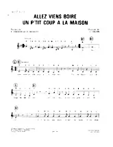 télécharger la partition d'accordéon Allez viens boire un p'tit coup à la maison (Chant : Licence IV) (Marche) au format PDF