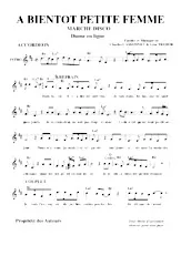télécharger la partition d'accordéon A bientôt petite femme (Marche Disco) au format PDF