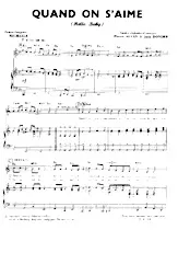 scarica la spartito per fisarmonica Quand on s'aime (Hello Baby) in formato PDF