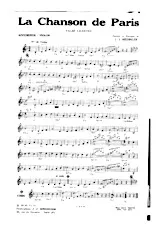 scarica la spartito per fisarmonica Chanson de Paris (Valse Chantée) in formato PDF