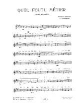 scarica la spartito per fisarmonica Quel foutu métier (Valse Musette Chantée) in formato PDF