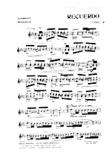 télécharger la partition d'accordéon Recuerdo de Gaucho (Arrangement : Ernest Léardée) (Tango) au format PDF