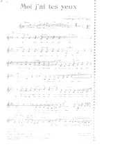 scarica la spartito per fisarmonica Moi J'ai tes yeux (Slow) in formato PDF