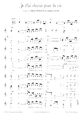 descargar la partitura para acordeón Je t'ai choisie pour la vie (Tango) en formato PDF