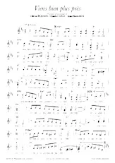 descargar la partitura para acordeón Viens bien plus près en formato PDF