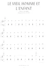 télécharger la partition d'accordéon Le vieil homme et l'enfant au format PDF