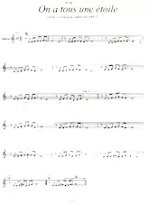 descargar la partitura para acordeón On a tous une étoile (Boléro) en formato PDF