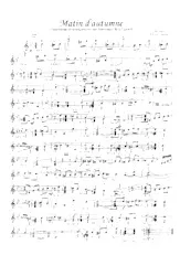 scarica la spartito per fisarmonica Matin d'Automne (Matin d'autumne) (Transcription G Caporilli) in formato PDF