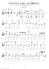 download the accordion score Comment allez vous Marlène (Slow Rock) in PDF format