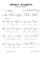 descargar la partitura para acordeón Mimile Madison en formato PDF