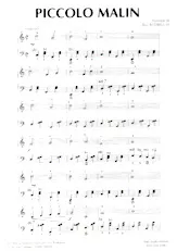 scarica la spartito per fisarmonica Piccolo Malin in formato PDF