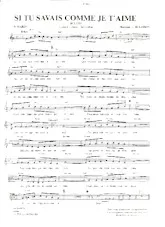 download the accordion score Si tu savais comme je t'aime (Boléro) in PDF format