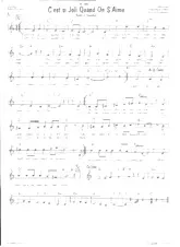 scarica la spartito per fisarmonica C'est si joli quand on s'aime (Boléro Rumba) in formato PDF