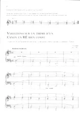 télécharger la partition d'accordéon Canon en D (Variations sur le thème Cours de Base Alfred pour Piano pour Adultes) (Livre leçons 2) au format PDF
