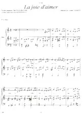 télécharger la partition d'accordéon La joie d'aimer (Slow) au format PDF