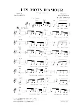 télécharger la partition d'accordéon Les mots d'amour (Tango Chanté) au format PDF