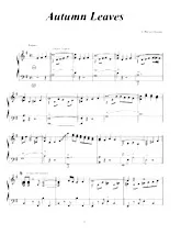 download the accordion score Autumn leaves (Les feuilles mortes) in PDF format