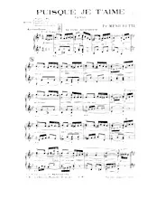 scarica la spartito per fisarmonica Puisque je t'aime (Tango) in formato PDF