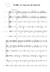 télécharger la partition d'accordéon Medley de chansons de Bourvil pour ensemble d'accordéons (Conducteur) au format PDF