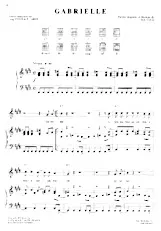 download the accordion score Gabrielle (Chant : Johnny Hallyday) in PDF format