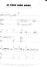 scarica la spartito per fisarmonica Je vous aime adieu (Chant : Hélène Ségara) in formato PDF