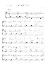 scarica la spartito per fisarmonica Menuet n°1 in formato PDF